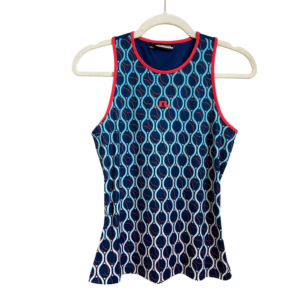 J Lindeberg Golf Tennis Tank Top Athletic Top Blue Size Small